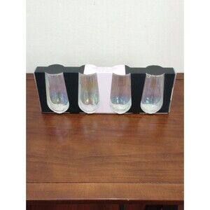 Rachel Zoe Iridescent Stemless Glasses, Set Of 4 - New!